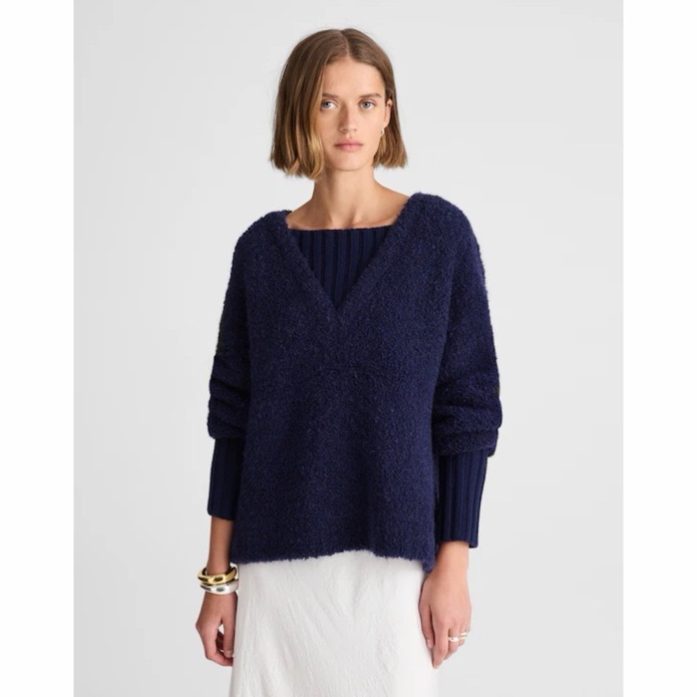 NWT! Madewell - Alexa Chung for Madewell Bobbie Sweater - Navy - Size Medium